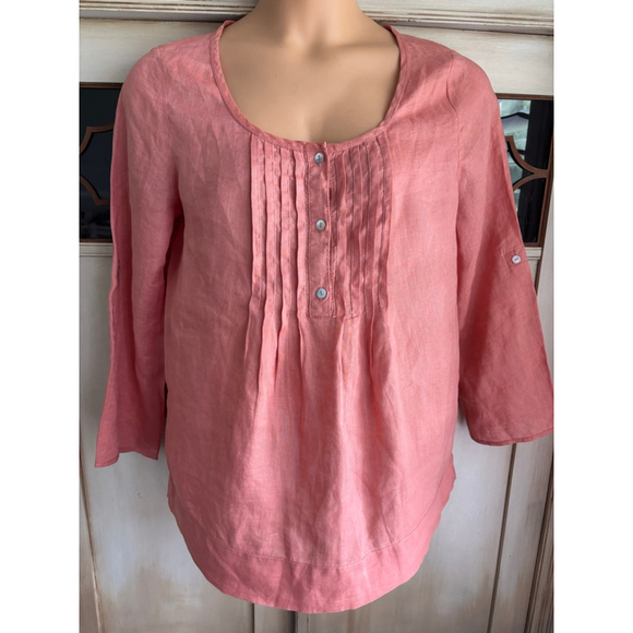 EUC Nuture by Lamaze 100% Linen Henley Tunic | Size Med - Picture 2 of 10